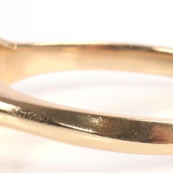 Vintage 14K YELLOW GOLD EMERALD RING SIZE 8 - Picture 4 of 10